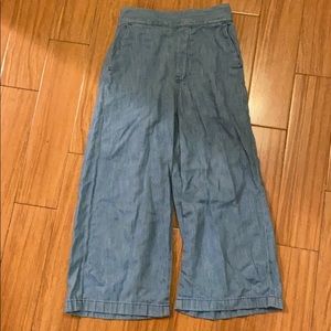 madewell pull on wide leg crops